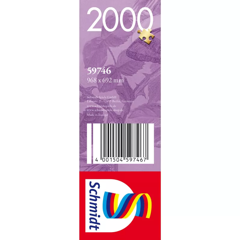 Puzzle Schmidt Spiele Beautiful Butterfly Garden — 2000 piezas, modelo 59746