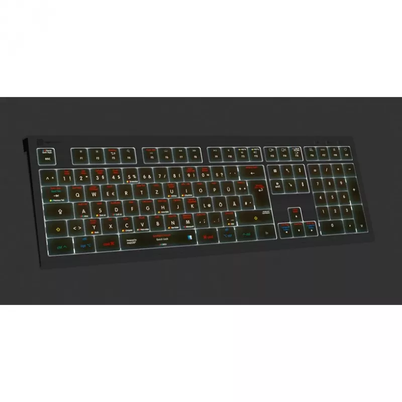 Teclado Logickeyboard LKB-OSX-A2M-DE USB QWERTZ alemán negro (LKB-OSX-A2M-DE)