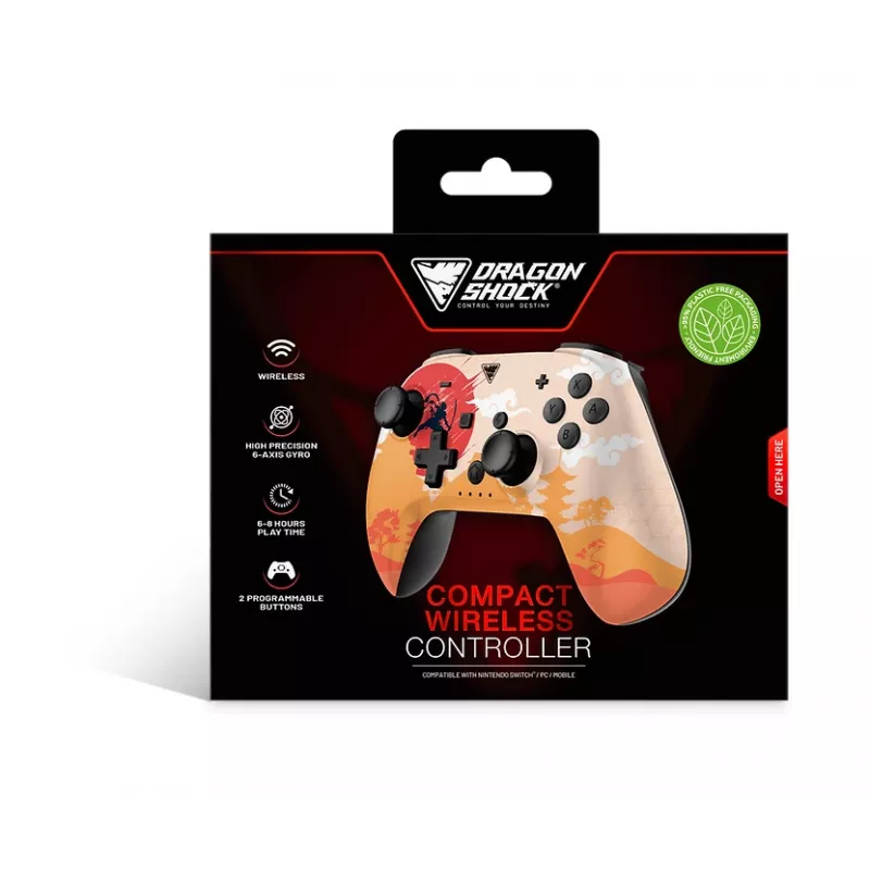 Dragonshock PopTop Compact - Mando - Nintendo Switch - Botón Atrás - D-Pad - Botón Home - Botón Reset - Inalámbrico - Bluetooth - USB Type-C (D
