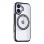 Funda protectora Torras Ostand R Fusion para iPhone 16 — negra, funda delgada resistente a impactos