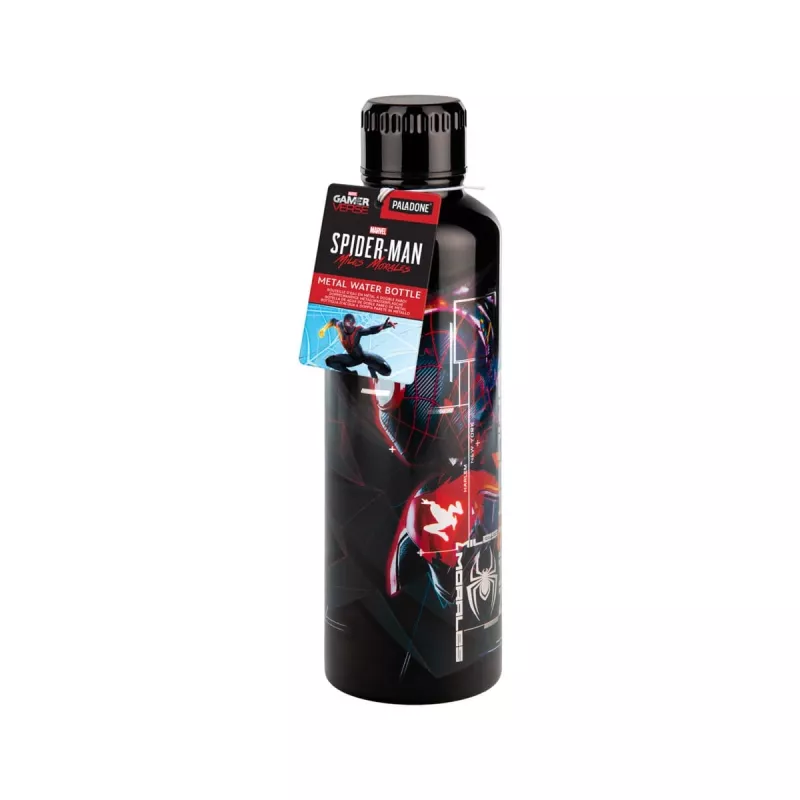 Botella de agua metálica Paladone Spiderman Miles Morales