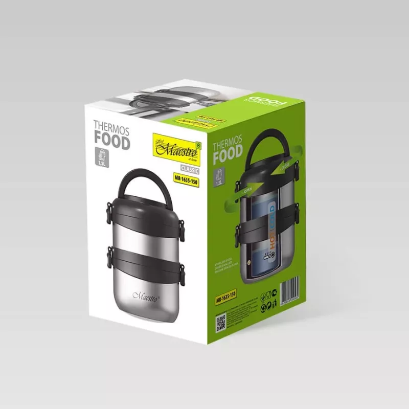 Maestro MR-1635-150 Termo negro, acero