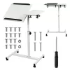Soporte móvil para escritorio/portátil Maclean, blanco, altura ajustable 59-89 cm, máx. 30 kg, MC-121 W