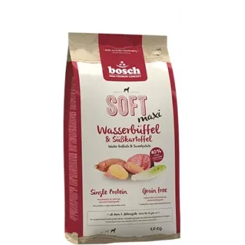 Pienso para perros Bosch SOFT Maxi Water Buffalo & Sweet Potato 12,5 kg — perros adultos de razas grandes, sin cereales, 22 % proteína