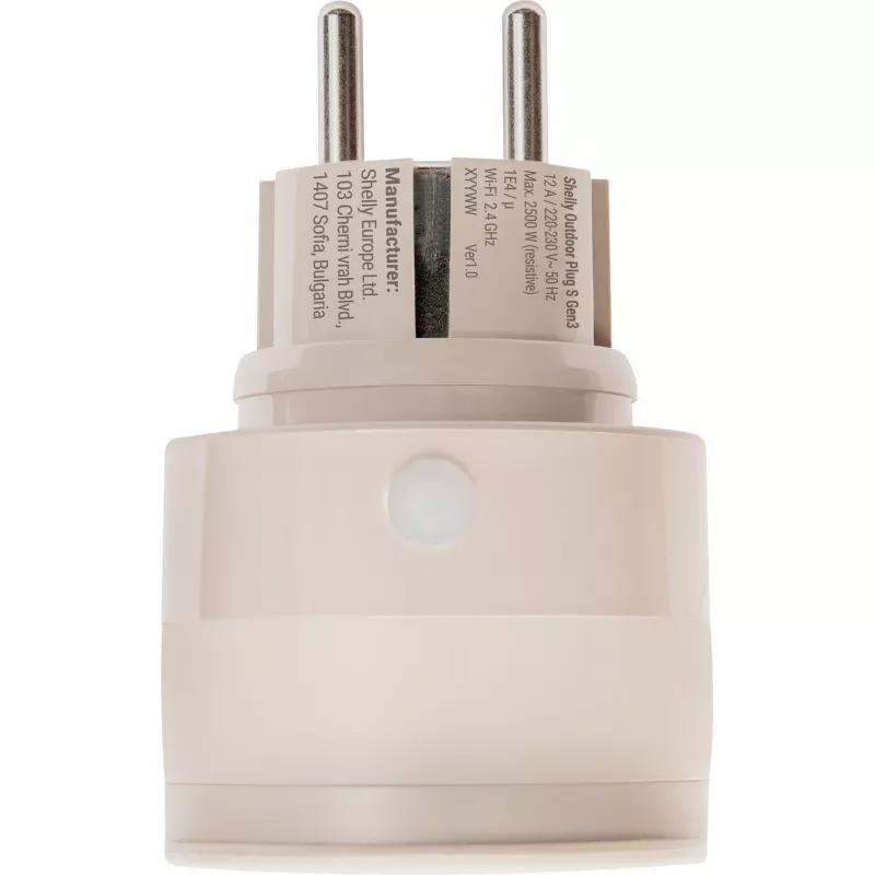 Shelly Outdoor Plug S Gen3 enchufe inteligente Mokka
