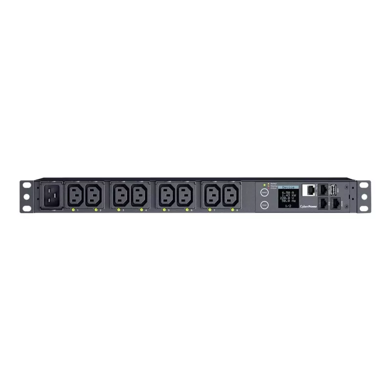 Unidad de distribución de energía (PDU) CyberPower PDU41005 8 salidas AC 1U Negra
