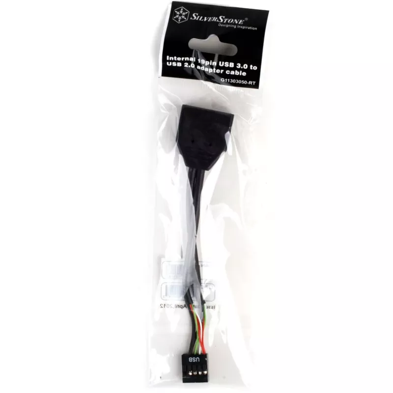 Silverstone G11303050-RT - USB 3.0 - USB 2.0 - Macho/hembra - Negro (G11303050-RT)