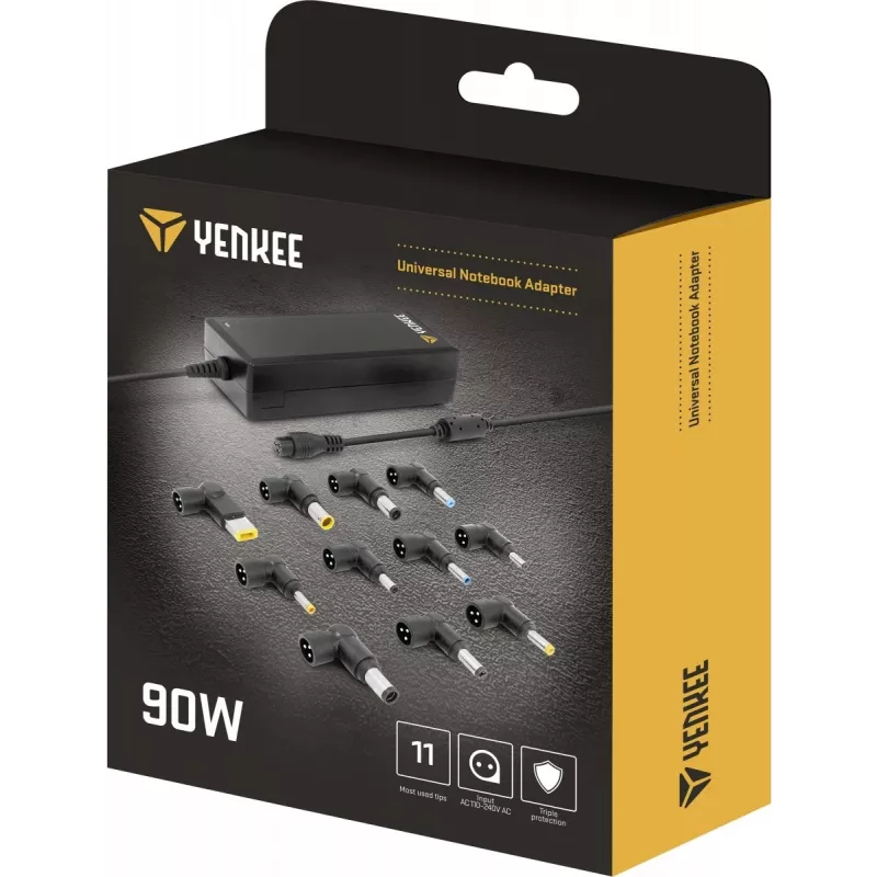 Fuente de alimentación universal para portátil de 90 W, set con 11 conectores