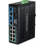 TRENDnet TI-BG104 - Switch - industrial - no gestionado - 4 x 10/100/1000 (PoE++) + 4 x 10/100/1000 (PoE+) + 2 x combo Gigabit SFP/RJ-45 - montaje en carril DIN, montaje en pared - P