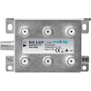 Axing BVE 6-02P - Divisor de cable - 5 - 1218 MHz - Gris - A - 10,8 dB - F (BVE602P)