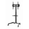 Soporte de TV GEMBIRD TVS-55T-01 para televisores de 32–55 pulgadas, acero, altura ajustable VESA 100x100–400x400, inclinable, ruedas, carga máxima 35 kg
