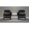 Mancuerna de hierro fundido ajustable Rebel Active 36 kg, pasos automáticos de 2 kg