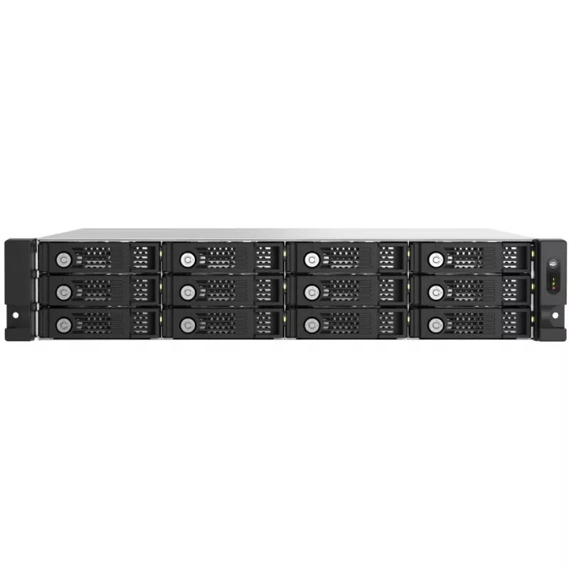 QNAP - matriz de discos - 12 bahías (SATA-600) - SAS 12Gb/s (externo) - rack - montaje integrado - 2U (TL-R1200PES-RP)