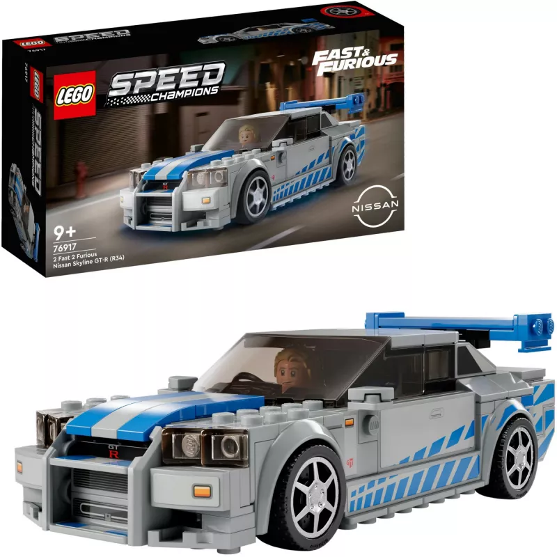 LEGO 76917 Speed Champions 2 Fast 2 Furious Nissan Skyline GT-R (R34) coche de juguete