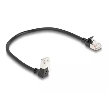 Cable de red DeLOCK RJ45 Cat.6A 0,25 m negro