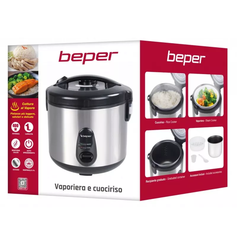 Beper P101VAP002 olla arrocera y vaporera
