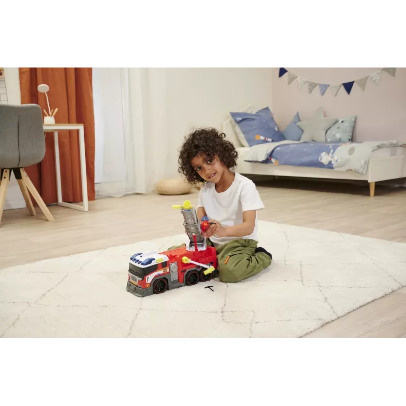 Coche de juguete bombero Dickie modelo 203307000 — a pilas, a partir de 3 años, colores: negro/azul/rojo/blanco/amarillo