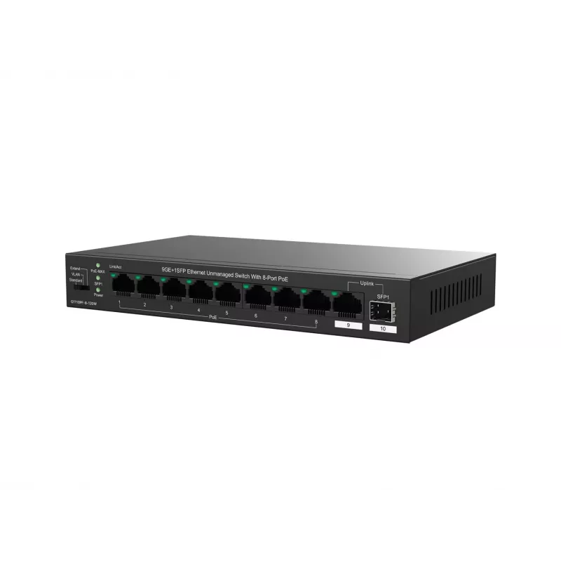 Switch no gestionado Tenda TEG1110PF-8-120W Gigabit Ethernet PoE 9 puertos