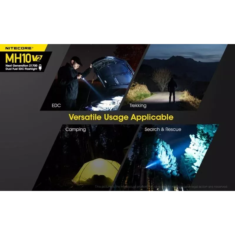 Linterna de mano Nitecore MH10 V2 negra