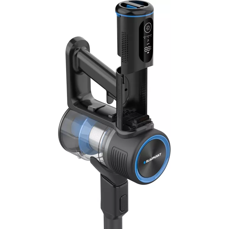 Blaupunkt VCH801 aspirador escoba sin cable, 25,2 V, motor sin escobillas de 300 W, ciclónico sin bolsa de 0,5 l, HEPA, LED, negro