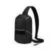 DICOTA Reflective bolso bandolera para tablet de hasta 12,9 pulgadas, 600D RPET, negro