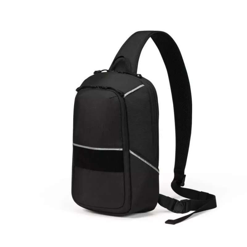 DICOTA Reflective bolso bandolera para tablet de hasta 12,9 pulgadas, 600D RPET, negro