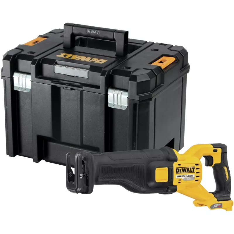 DEWALT DCS389NT Sable recíproco FlexVolt 54V TSTAK Negro, Amarillo