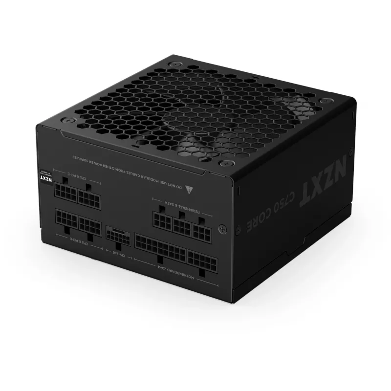 C750 GOLD CORE, fuente de alimentación para PC negra, 1x 12-Pin High Power GPU, 3x PCIe, gestión de cables, 750 vatios