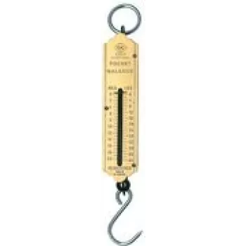 Báscula de resorte mecánica c.k tools T6202 025 – rango 0–12,5 kg, división 0,5 kg, escala de latón, negra