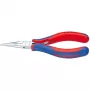 Alicate de precisión para electrónica Knipex longitud total 145 mm mordazas planas redondeadas 6 mango multicomponente