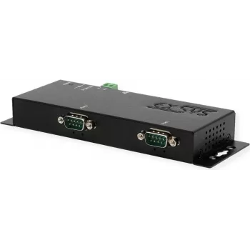 Servidor de dispositivos serie Exsys EX-6112-2 — Ethernet a 2×RS-232, alimentación 12 V/3 A