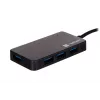 Hub USB NATEC Moth 4 puertos USB 3.2 Gen 1 Type-A (5000 Mbit/s), alimentado por USB, negro, cable de 0,15 m