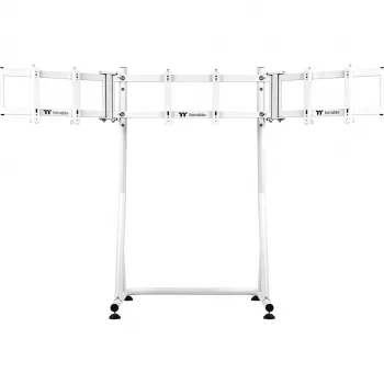 Soporte triple para monitor Snow, para cockpit de simulador de carreras GR500, soporte para monitor blanco, para monitores 32 - 55