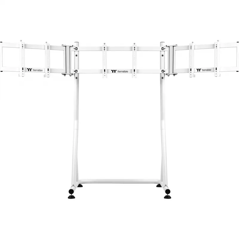 Soporte triple para monitor Snow, para cockpit de simulador de carreras GR500, soporte para monitor blanco, para monitores 32 - 55