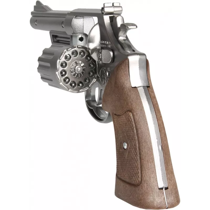 Revolver de policía de juguete de metal Pulio 1556067/0 – tambores de 8 disparos