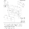 Cómoda Cama 3D MOUNTAIN 154x40x72 negro + dorado