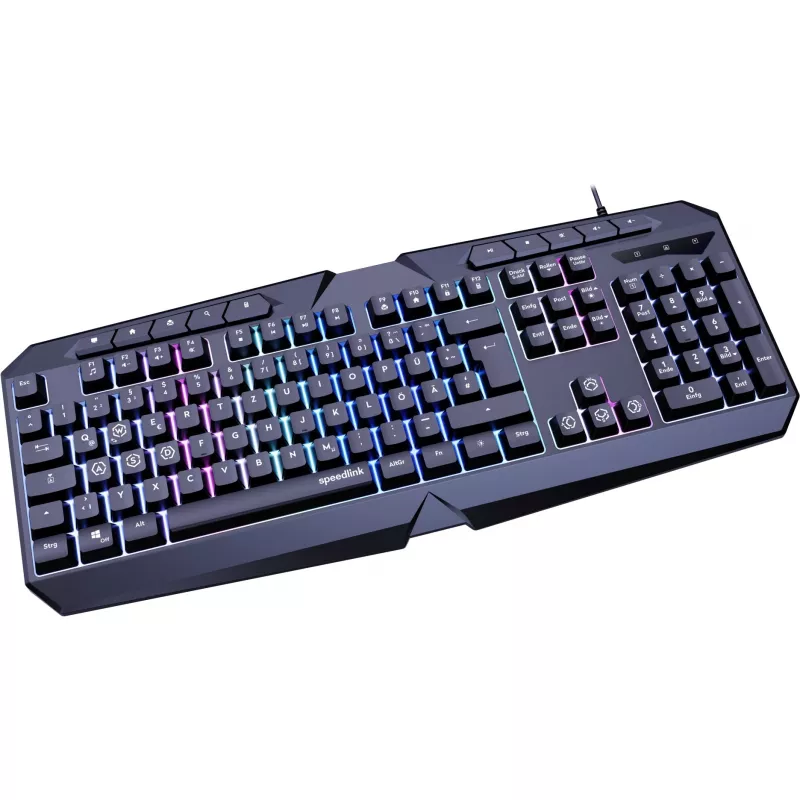 Teclado SPEEDLINK LUDICIUM Gaming USB QWERTZ alemán negro