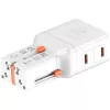 Cargador de viaje World 65W USB-C + USB-A blanco