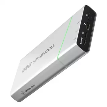 Batería portátil Green Cell BPLGC20P 20800 mAh litio-ion, USB-C PD 65W, 2x USB-C + 1x USB-A, carcasa de aluminio