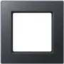 Placa embellecedora para toma de pared JUNG AC 581 BF ANM negro, termoplástico, 87×87 mm