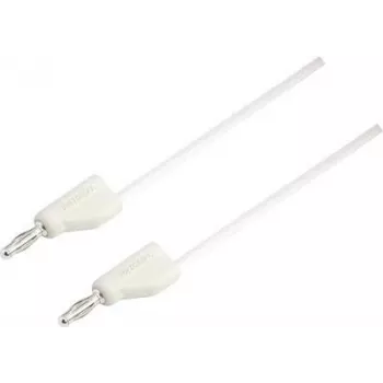 Cable de prueba VOLTCRAFT [conector macho 4 mm - conector macho 4 mm] 1,5 m Blanco MSB-300 (MSB-300-1.5-WS)