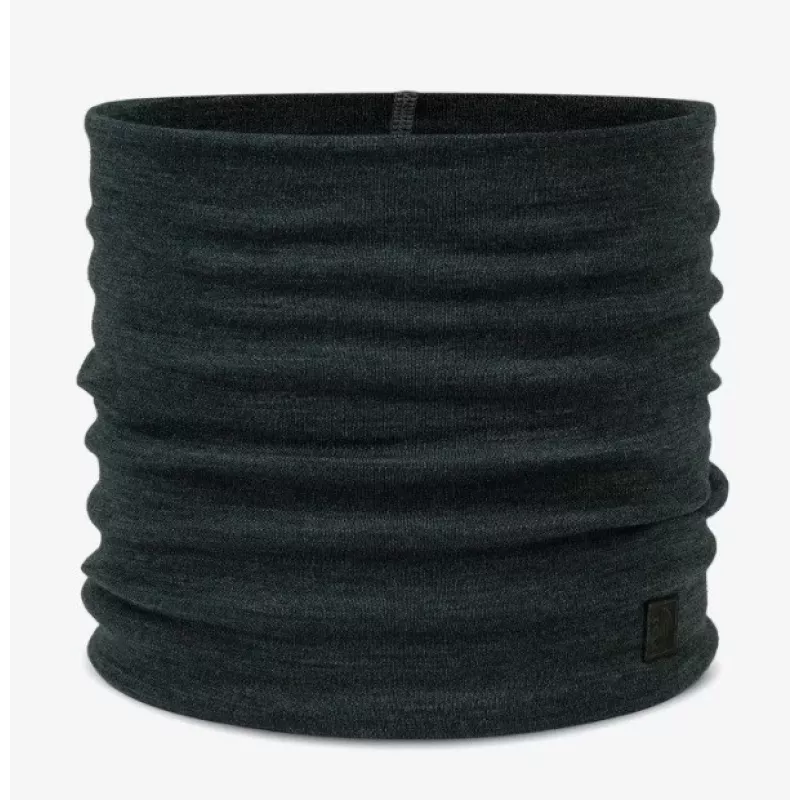 Buff Merino Heavyweight Solid Forest braga de cuello – braga de cuello de lana merino sin costuras, unisex, verde oscuro