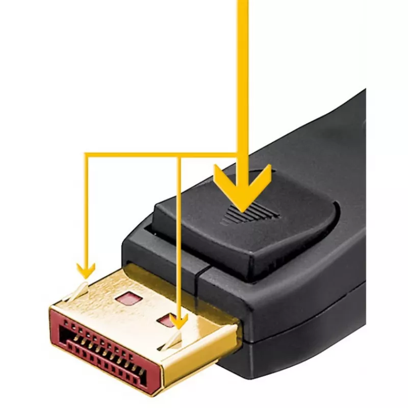 Cable DisplayPort 2.1, certificado, 16K @ 60Hz, 80 Gbit/s (negro, 1 metro, certificación VESA)