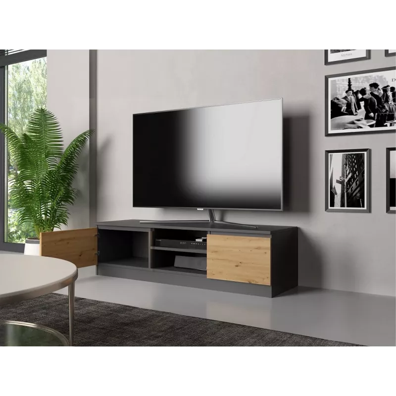Mueble TV Topeshop RTV 140 ANTR/ARTIS con 2 estantes