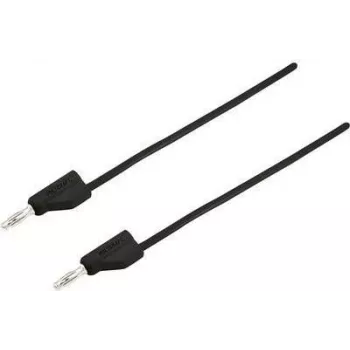 Cable de prueba VOLTCRAFT [conector macho 4 mm - conector macho 4 mm] 2 m negro MSB-300 (MSB-300-2-SW)
