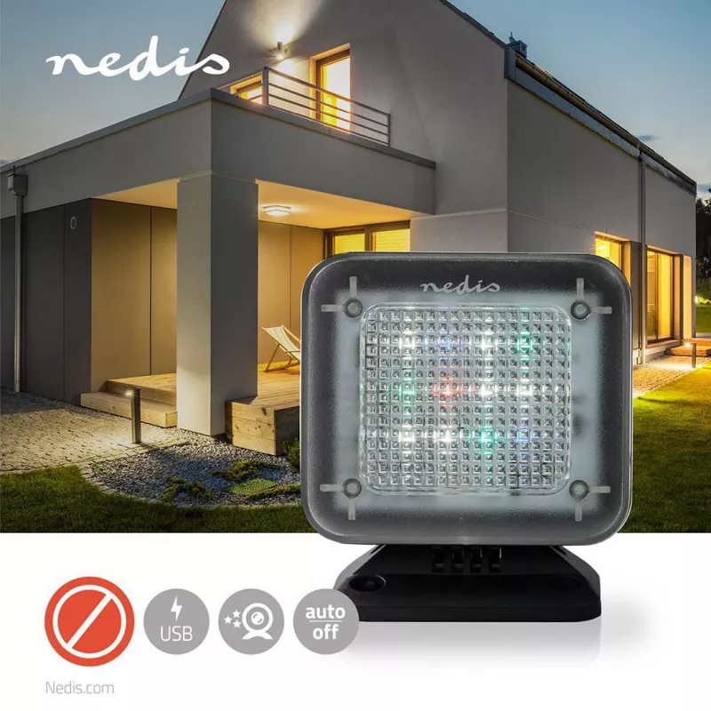 Nedis DUMSTV10BK simulador de TV, negro