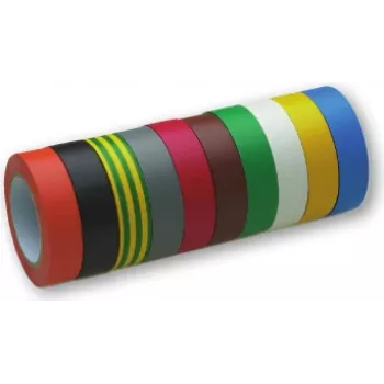 Cinta aislante eléctrica cimco 160000, PVC, 15 mm x 10 m, varios colores, interior/exterior