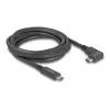 Cable USB DeLOCK USB Type-C macho a USB Type-C macho en ángulo 2 m 5 Gbit/s 4K PD 60 W