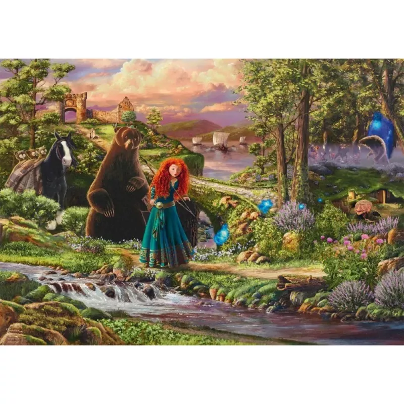 Thomas Kinkade Studios: Disney Dreams Collection - Brave, Merida leyenda de las Highlands, puzzle 1000 piezas