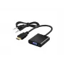 Savio CL-23/B adaptador de HDMI (M) a VGA (H) con audio, negro